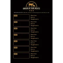 Unframed wallboard ORIGIN OF OUR MEATS front with nylon cord 44x70 cm, 2 image