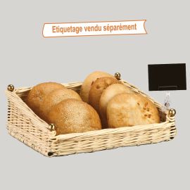 etal-shops.com - Bergeronnette, présentoir pains spéciaux Rouille & Or F40 x P30 x H15 cm