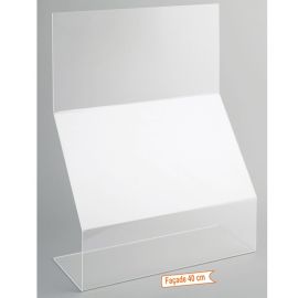 etal-shop.com - Protection plexiglass épaisseur 4 mm, F: 40 cm P: 15 cm H: 74 cm