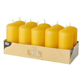 etal-shops.com - Bougie cylindrique D40 mm - 90 mm or jaune par 40