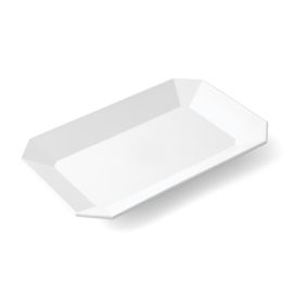 etal-shops.com - Plat octogone, en mélamine, blanc. 20 x 32 x 3cm