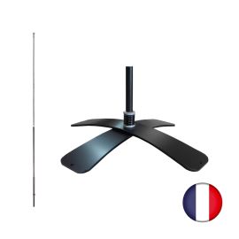 etal-shops.com - Kit Tramontane spécial grand vent avec pied métal et mât pour drapeau INTERFLAG®