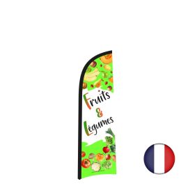 etal-shops.com - Drapeau publicitaire "Fruits & Légumes" de dimensions 230 x 70 cm