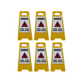etal-shops.com - Chevalet de signalisation "DANGER" (triangle rouge) - Lot de 6