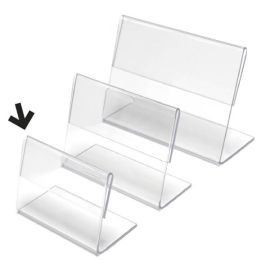 etal-shop.com - Chevalets transparents horizontaux pour étiquettes, Couleur: Transparent, Dimensions produits(variants): 6X4 cm