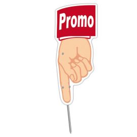 etal-shops.com - Etiquettes " MAINS PROMO " avec pique inox