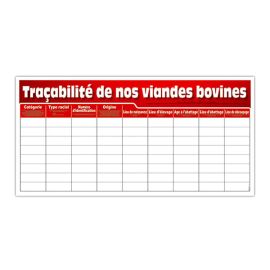 etal-shops.com - Panneau  " Traçabilité Viandes Bovines "