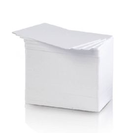 etal-shops.com - 100 cartes blanches PVC alimentaire 0.76 86 x 54 mm