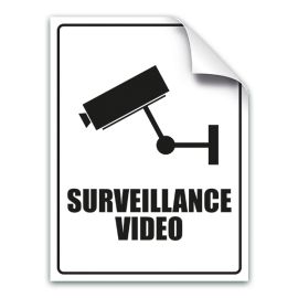 etal-shops.com - Adhésif "Surveillance vidéo" pour vitrine 15x20 cm