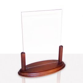 etal-shops.com - Chevalet de table INFO BOIS avec ardoise plexi, Shipping Google: FR::Standard:8.00 EUR, Couleur: Brun, Dimensions produits(variants): A4
