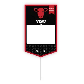 TRIANGLE SHAPE labels Calf in with spike (bag of 10)