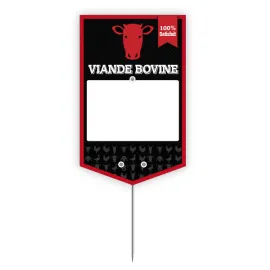TRIANGLE SHAPE beef labels with spike (bag of 10)