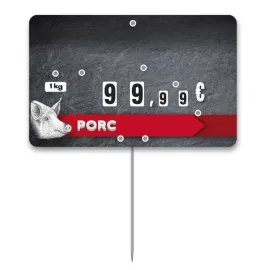 Flash labels (protected windows) n° 3 SLATE Le PORK with wheels and with spike (bag of 10), Color: Grey, With Text: NO, Shipping Google: FR::Standard:6.67 EUR