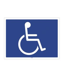 etal-shops.com - Pancarte Handicapés 20x15 cm, Shipping Google: FR::Standard:8.00 EUR, Couleur: Bleu, Matière: PS BLANC 1 mm