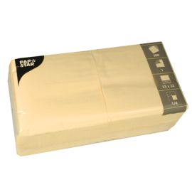 etal-shops.com - Serviette 1 pli pliage 1/4 33 cm x 33 cm crème par 5000
