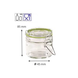 etal-shops.com - Verrine mini bocaux en verre avec couvercle de couleur transparent 45 mm x 85 mm x 65 mL x 24 PAPA France