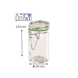 etal-shops.com - Verrine mini bocaux en verre avec couvercle de couleur transparent 69 mm x 120 mm x 200 mL x 24 PAPA France