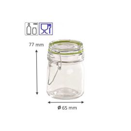 etal-shops.com - Verrine mini bocaux en verre avec couvercle de couleur transparent 65 mm x 77 mm x 100 mL x 24 PAPA France