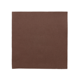 etal-shops.com - Serviette carrée en papier couleur marron 2 plis de 380 mm x 380 mm x 1200 PAPA France
