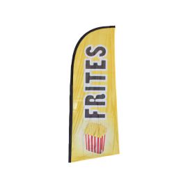 etal-shops.com - Drapeau publicitaire "FRITES" (jaune) de dimensions 225 x 85 cm