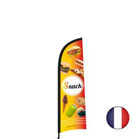 etal-shops.com - Drapeau publicitaire "Snack" de dimensions 230 x 70 cm