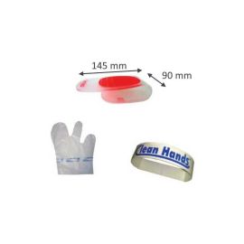 etal-shops.com - Kit support comptoir aimanté 5 gants et bracelet Clean hands 145 mm x 90 mm x 1 Mallard ferriere