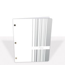 etal-shops.com - S. 2 protège-menus AZUR blanc avec 5 intercalaires