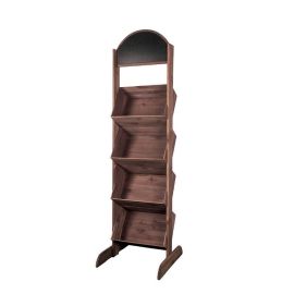 etal-shops.com - meuble presentoir pin 4 casiers madera couleur - gris, Couleur: Gris