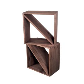 etal-shops.com - meuble presentoir pin casier diagonale madera couleur - gris, Couleur: Gris