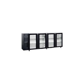 etal-shops.com - Arrière bar skinplate noir avec groupe 4 portes vitrées 2295 mm - SeriaPro