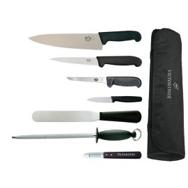 etal-shops.com - Ensemble de couteaux Hygiplas et Vogue avec couteau chef 21,5 cm et étui - Victorinox