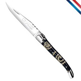 etal-shops.com - couteau de poche Laguiole - 2 mitres - deco paillettes