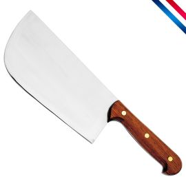 etal-shops.com - Feuille plate de boucher - Lame inox - 26 cm - palissandre