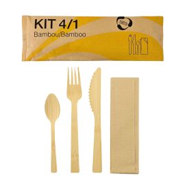 etal-shops.com - Kit couverts 4 en 1 en Écorce de Bambou