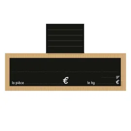 etal-shops.com - 10 Panetières KRAFT fond noir 22x6,5 cm