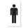 etal-shop.com - Picto adhesivo blanco negro estampado Silueta masculina