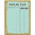 Price list "MACARONS" bread + adhesive numbers