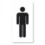 Pictogram sign adhésif white with black printing MEN'S RESTROOM