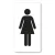 Pictogram sign adhésif white with black printing WOMEN'S RESTROOM