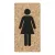 Pictogram sign adhésif White Design Cork with Black Printing WOMEN'S RESTROOM