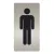 Pictogram sign adhésif metallic gray MEN'S RESTROOM