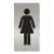 Pictogram sign adhésif metallic gray WOMEN'S RESTROOM