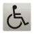 Pictogram sign adhésif metallic gray ACCESSIBLE