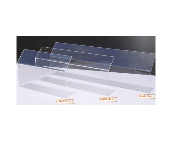 etal-shops.com - Protection plexiglass épaisseur 4 mm, F: 36 cm P: 10 cm H: 20 cm