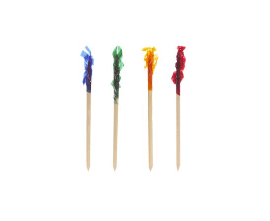 etal-shops.com - Pique décoratif 6,8 cm couleurs assorties ''Frills'' par 10000