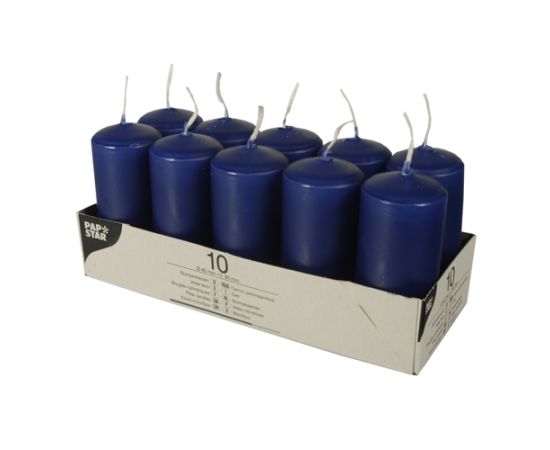 etal-shop.com - Bougie cylindrique D40 mm - 90 mm bleu foncé par 40