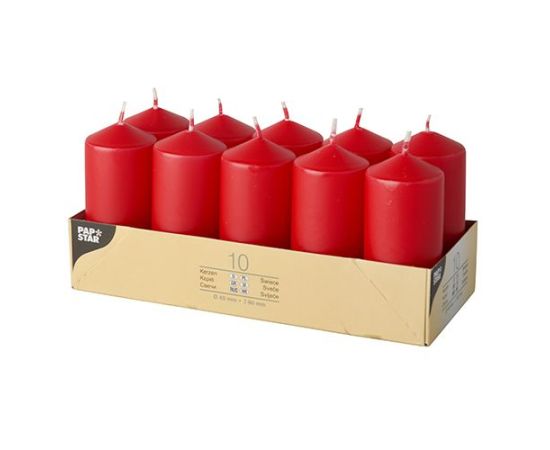 etal-shops.com - Bougie cylindrique D40 mm - 90 mm rouge par 40