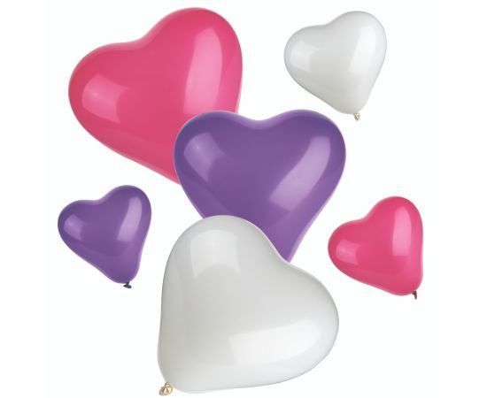 etal-shops.com - Ballon couleurs assorties ''Coeur'' small + medium par 144