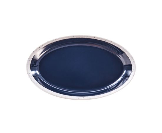 etal-shops.com - Assiette ou plat oval en mélamine, effet brillant/granité 30,4 x 17,8 x 3 cm