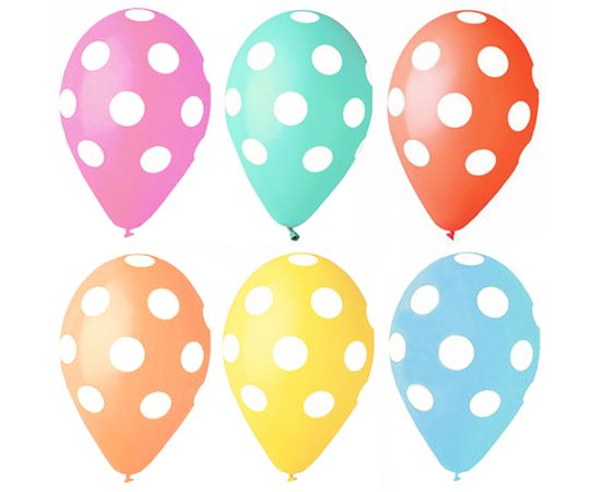 etal-shops.com - Ballon D29 cm couleurs assorties ''Dots'' par 72